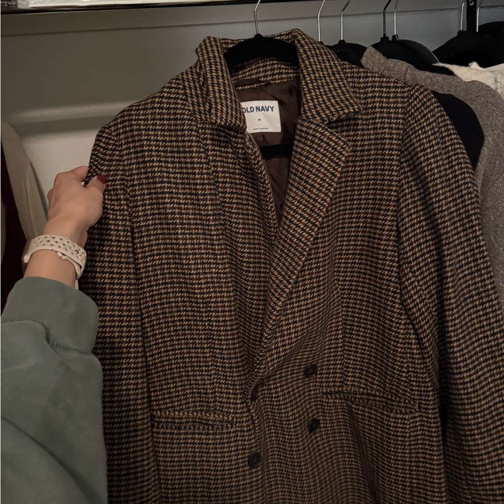 Old Navy Brown Houndstooth Blazer